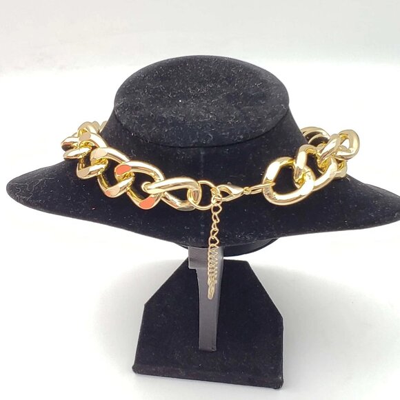 Authentic Louis Vuitton Lock and Key Gold Color with Gold Plated Chain Necklace - Picture 3 of 8